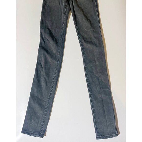 women's Abercrombe Jeans Pre Owned Black High Rise Super Skinny W23 L31 - Picture 2 of 9